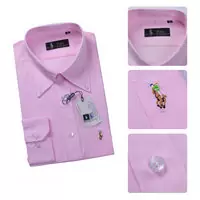 chemises manches longues ralph lauren hommes classic 2013 polo espagne cheval couleur rose